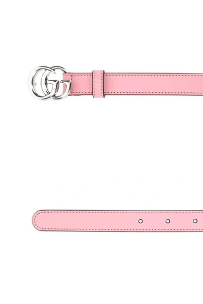 Shop Gucci Gg Thin Buckle Belt In Pink