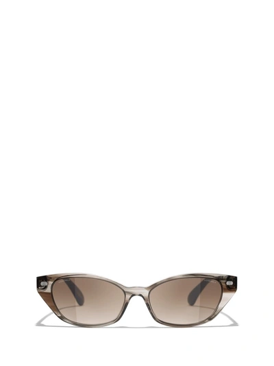 Pre-owned Chanel Cat Eye Sunglasses In Brown