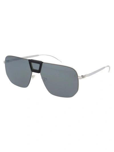 Shop Mykita Cayenne Shield Sunglasses In Silver