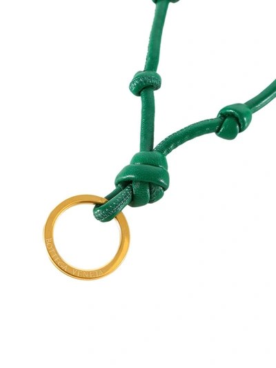 Shop Bottega Veneta Knot Key Chain In Green