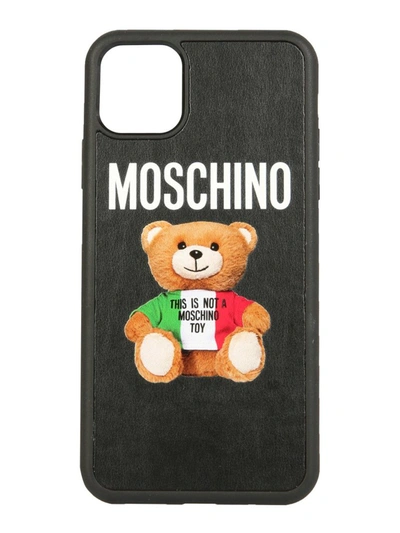 Shop Moschino Italian Teddy Bear Iphone 11 Pro Max Cover In Black