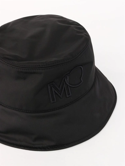Shop Moncler Logo Embroidered Bucket Hat In Black