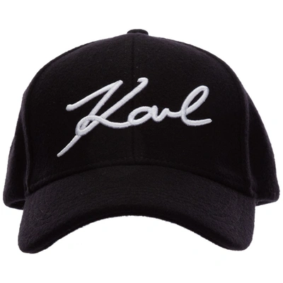 Shop Karl Lagerfeld K/signature Cap In Black