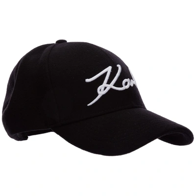 Shop Karl Lagerfeld K/signature Cap In Black