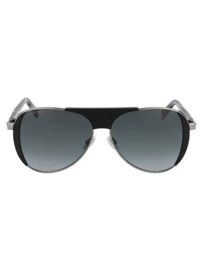 Shop Jimmy Choo Eyewear Rave Aviator Sunglasses In Black
