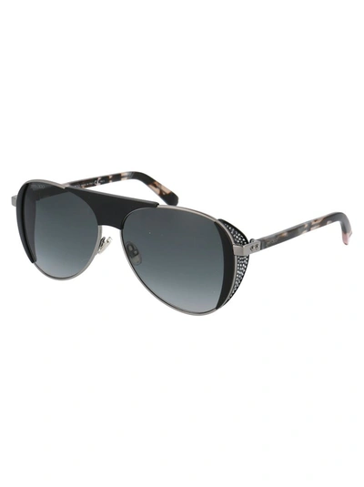 Shop Jimmy Choo Eyewear Rave Aviator Sunglasses In Black