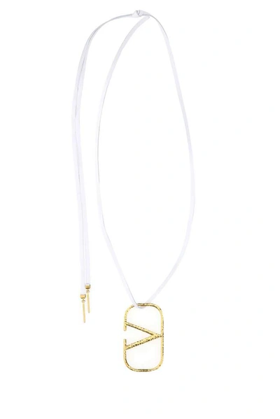 Shop Valentino Vlogo Signature Necklace In Multi