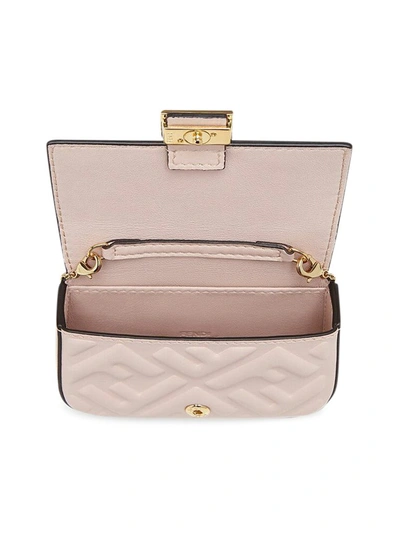 Shop Fendi Baguette Nano Key Charm In Pink