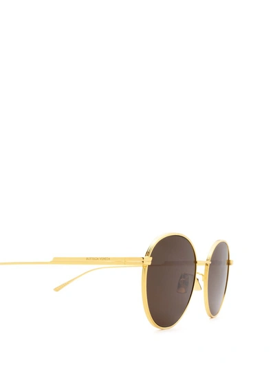 Shop Bottega Veneta Eyewear Aviator Sunglasses In Gold