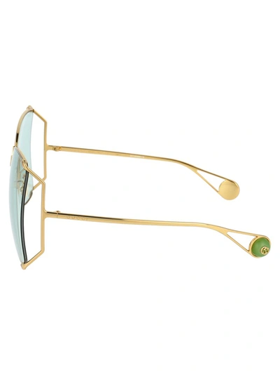 Shop Gucci Eyewear Oversized Sunglasses In Metallic