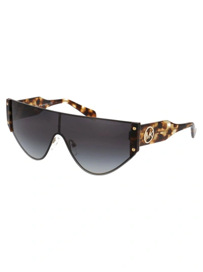 Shop Michael Kors Shield Frame Sunglasses In Multi