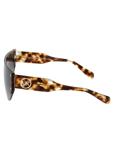 Shop Michael Kors Shield Frame Sunglasses In Multi
