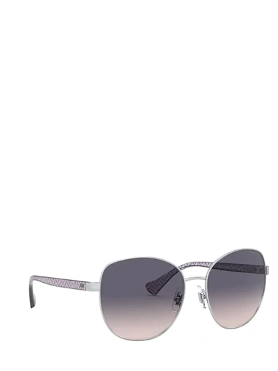 Shop Ralph Lauren Round Frame Sunglasses In Silver