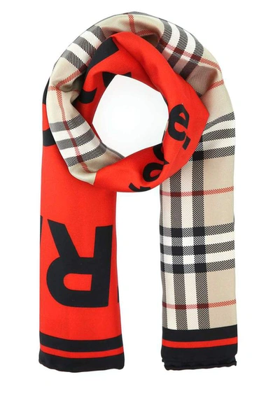 Shop Burberry Montage Print Square Scarf In Multi