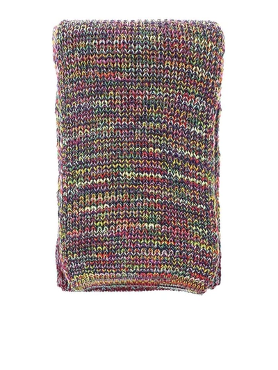 Shop Missoni Striped Marl Knit Scarf In Multi
