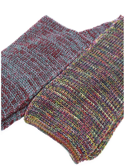 Shop Missoni Striped Marl Knit Scarf In Multi