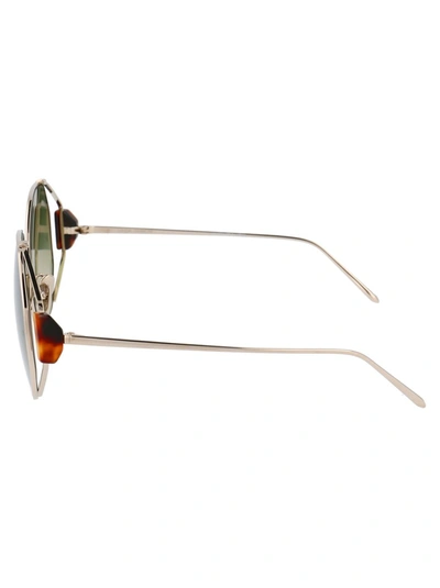 Shop Linda Farrow Marie Oversized Sunglasses In Silver