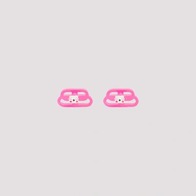 Shop Balenciaga Bb Stud Earrings In Pink