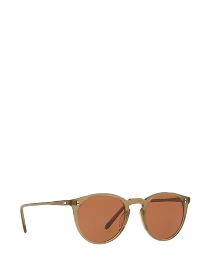 Shop Oliver Peoples O'malley Sunglasses In Beige