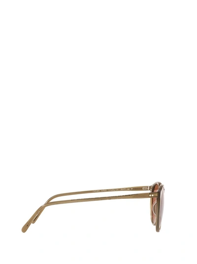 Shop Oliver Peoples O'malley Sunglasses In Beige