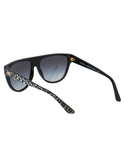 Shop Michael Kors Round Frame Sunglasses In Black