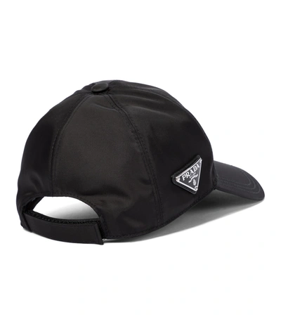 Prada Re-nylon Baseball Cap In Black Nylon In Black