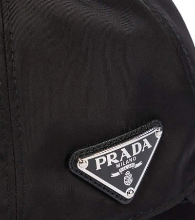 Prada Re-nylon Baseball Cap In Black Nylon In Black