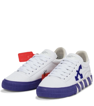 Shop Off-white Low Vulcanized Canvas Sneakers In White