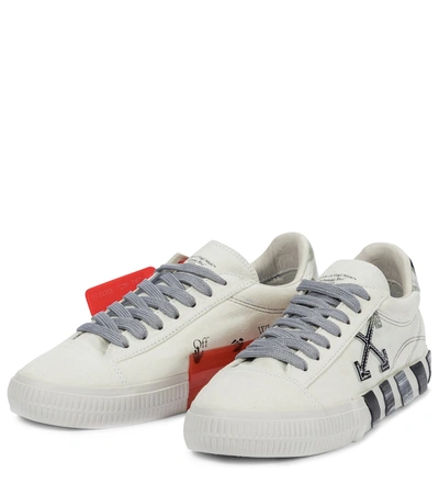 Shop Off-white Low Vulcanized Canvas Sneakers In White