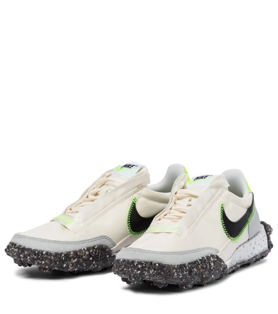 Shop Nike Waffle Racer Crater Sneakers In White