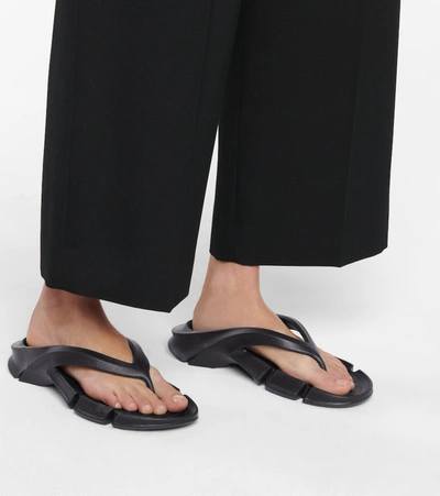 Shop Balenciaga Mold Thong Sandals In Black
