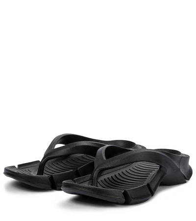 Shop Balenciaga Mold Thong Sandals In Black