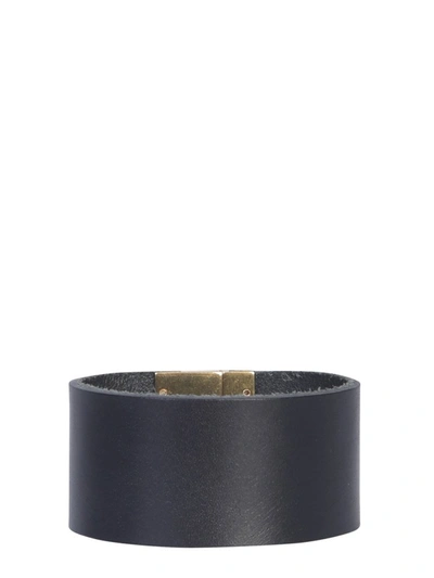 Shop Saint Laurent Saint Lauren Id Bracelet In Black