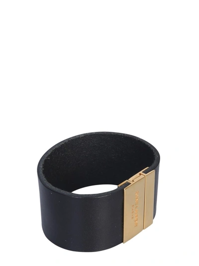 Shop Saint Laurent Saint Lauren Id Bracelet In Black