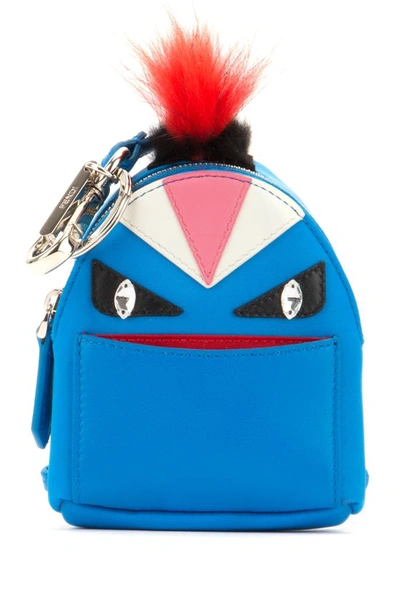 Shop Fendi Bag Bugs Backpack Keyring In Blue