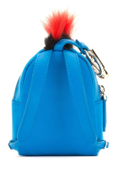 Shop Fendi Bag Bugs Backpack Keyring In Blue