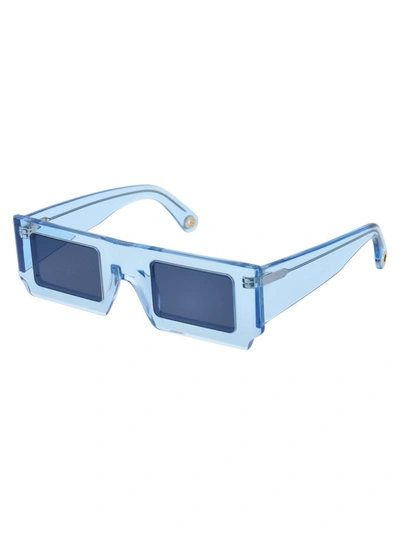 Shop Jacquemus Les Lunettes Soleil 3d Sunglasses In Blue