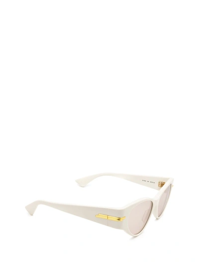 Shop Bottega Veneta Eyewear Cat Eye Sunglasses In White