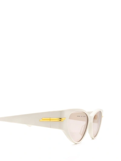 Shop Bottega Veneta Eyewear Cat Eye Sunglasses In White