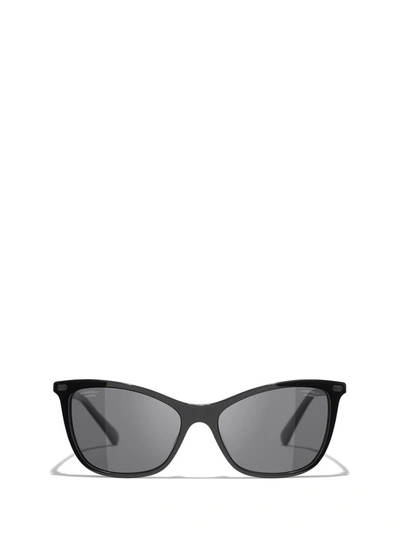 Pre-owned Chanel Cat Eye Sunglasses In Black