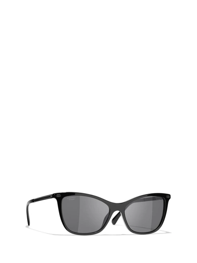 Pre-owned Chanel Cat Eye Sunglasses In Black