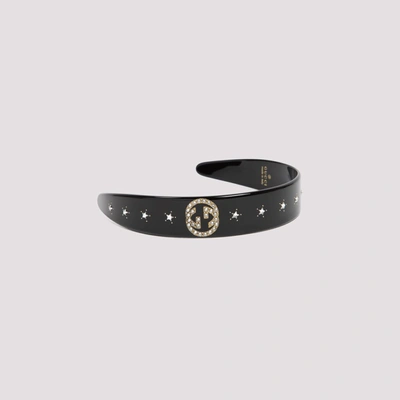 Shop Gucci Interlocking G Headband In Black