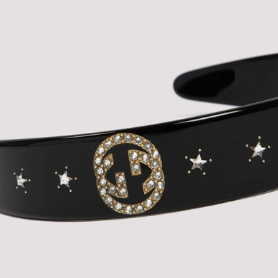 Shop Gucci Interlocking G Headband In Black