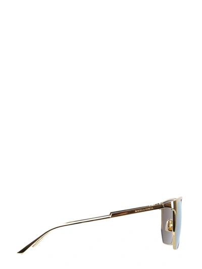Shop Bottega Veneta Eyewear Angular Aviator Sunglasses In Gold