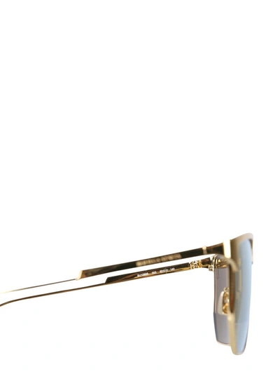 Shop Bottega Veneta Eyewear Angular Aviator Sunglasses In Gold