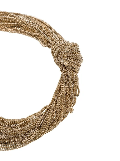 Shop Alberta Ferretti Layered Chain Necklace In Gold