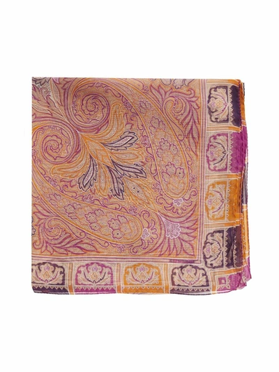 Shop Etro Floral Printed Scarf In Multi