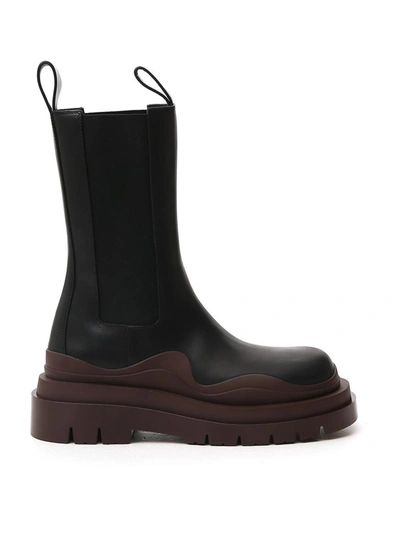 stempel melon Skadelig Bottega Veneta Black & Brown Medium 'the Tire' Chelsea Boots | ModeSens