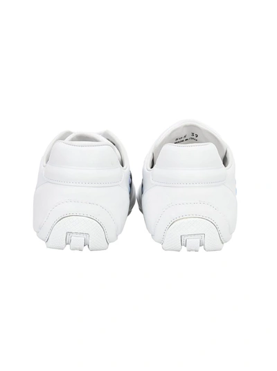 Shop Prada Lace Up Sneakers In White