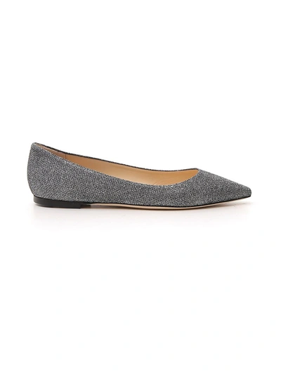 Shop Jimmy Choo Romy Ballerina Flats In Silver